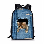 Cat Dog Backpack for  Student