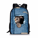 Cat Dog Backpack for  Student