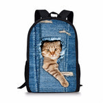 Cat Dog Backpack for  Student