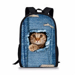 Cat Dog Backpack for  Student